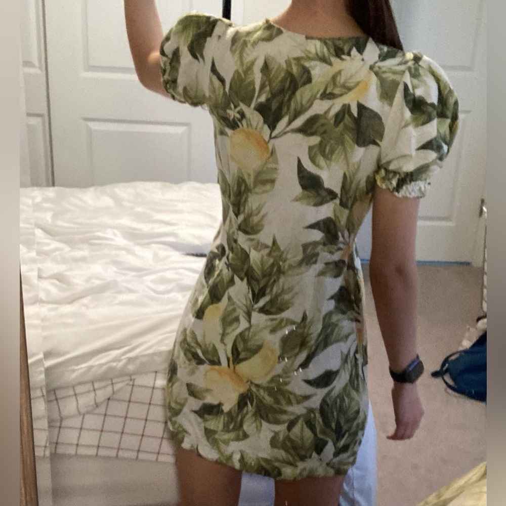 Lemon pattern summer dress